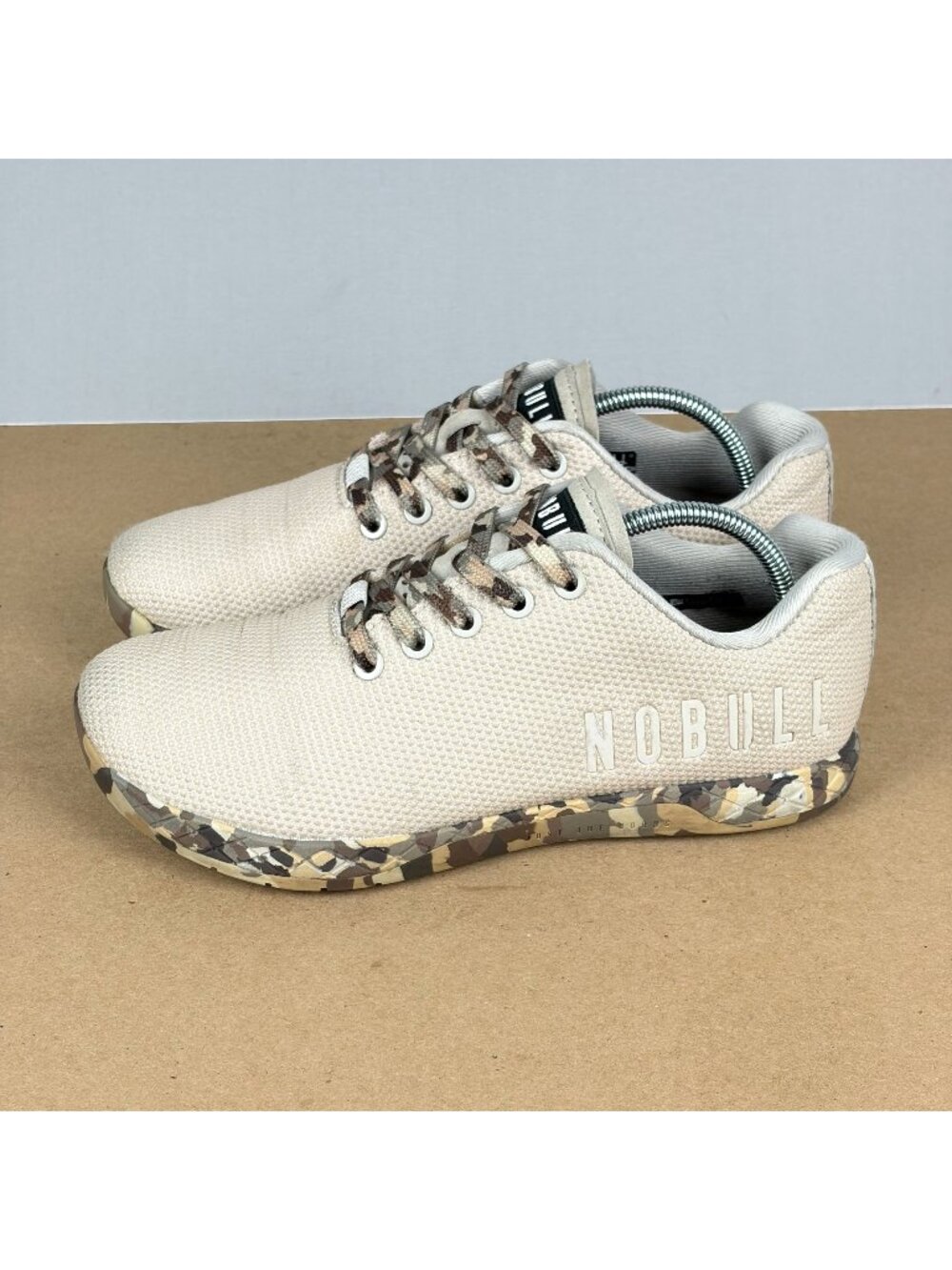 NoBull Superfabric Camo Sole Athletic Trainers Womens 8.5 Beige Tan Brown